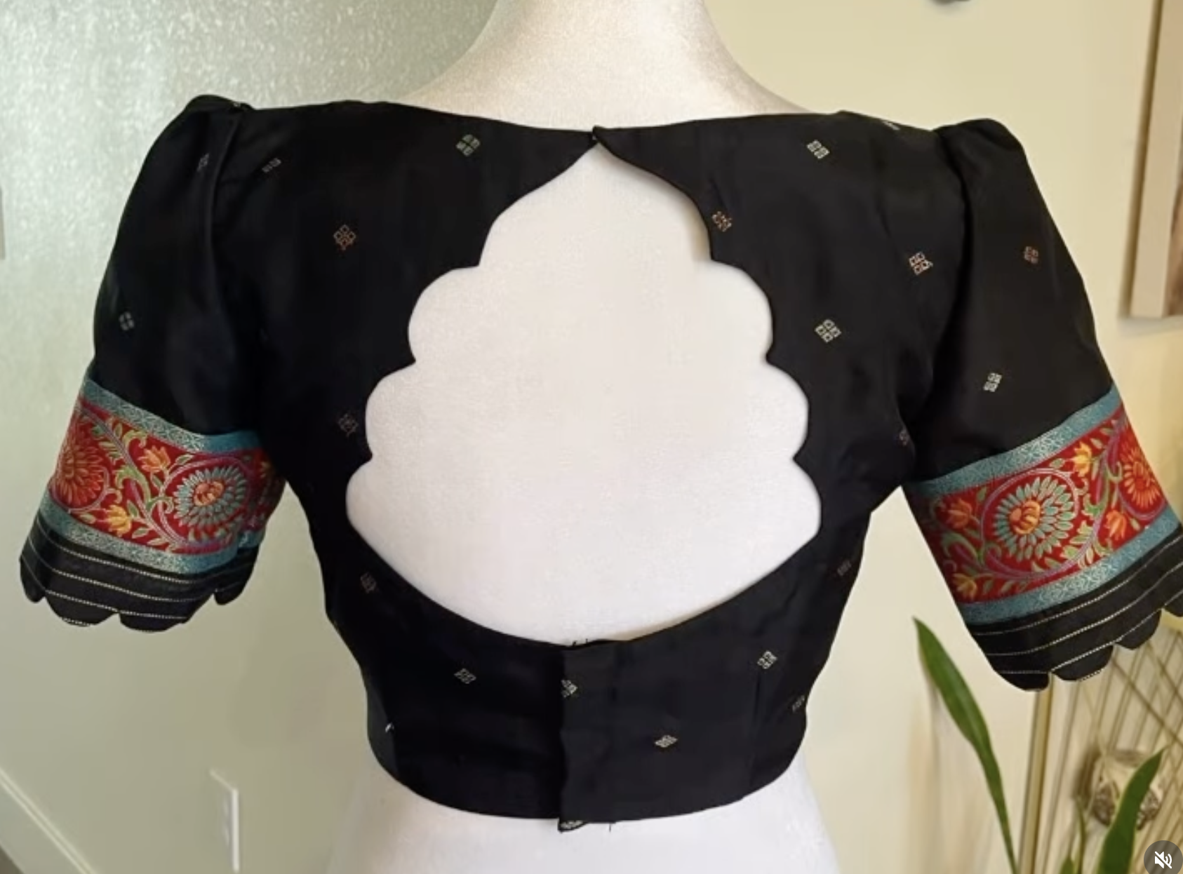 Brown Floral Print Blouse