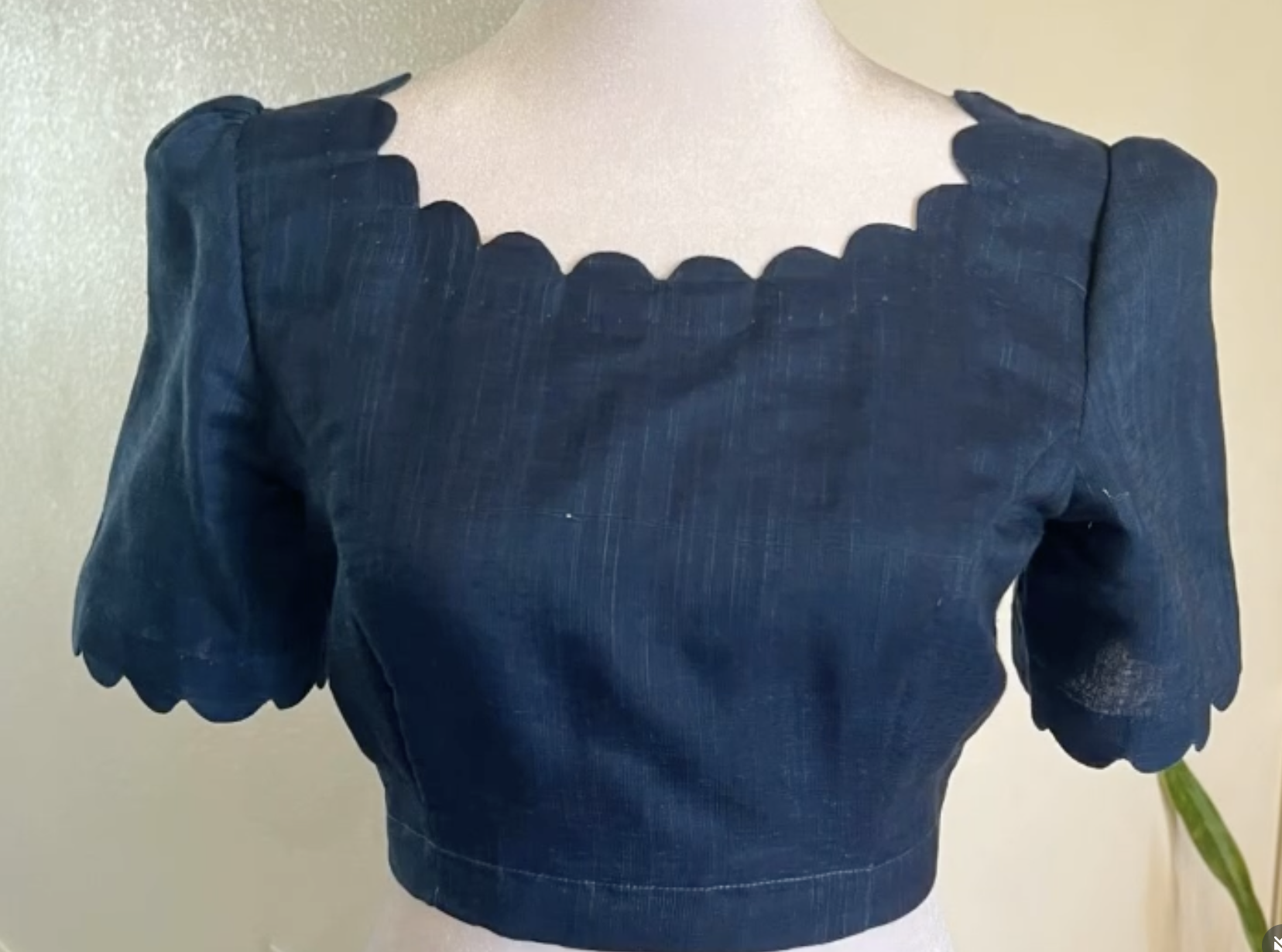 Dark Green Gold Blouse