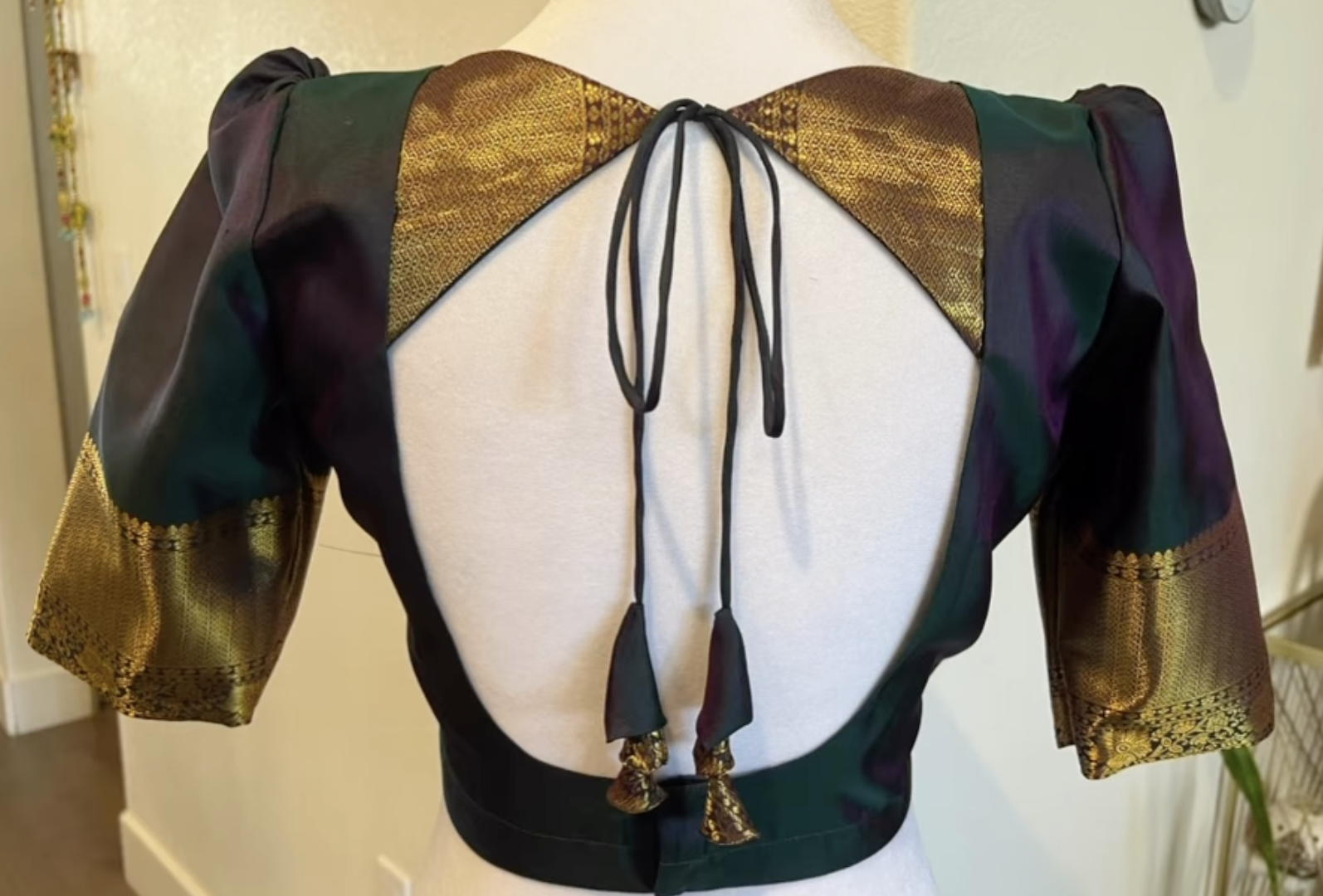 Navy Scallop Blouse