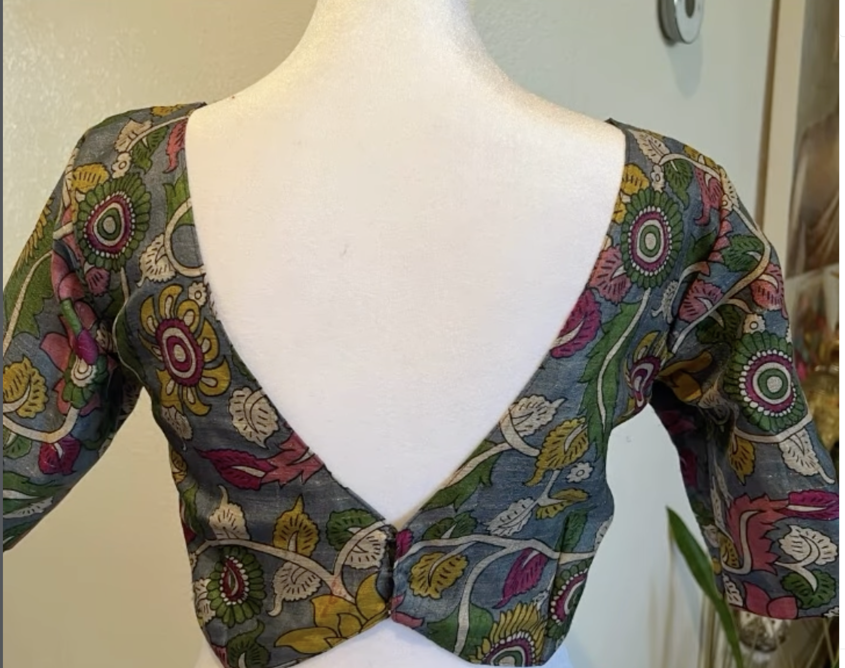 Maroon Scallop Blouse